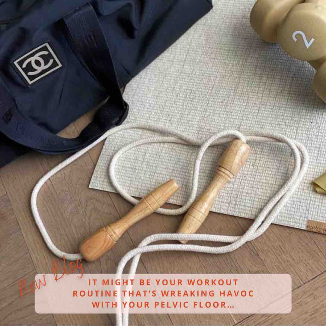 Skipping rope and workout mat